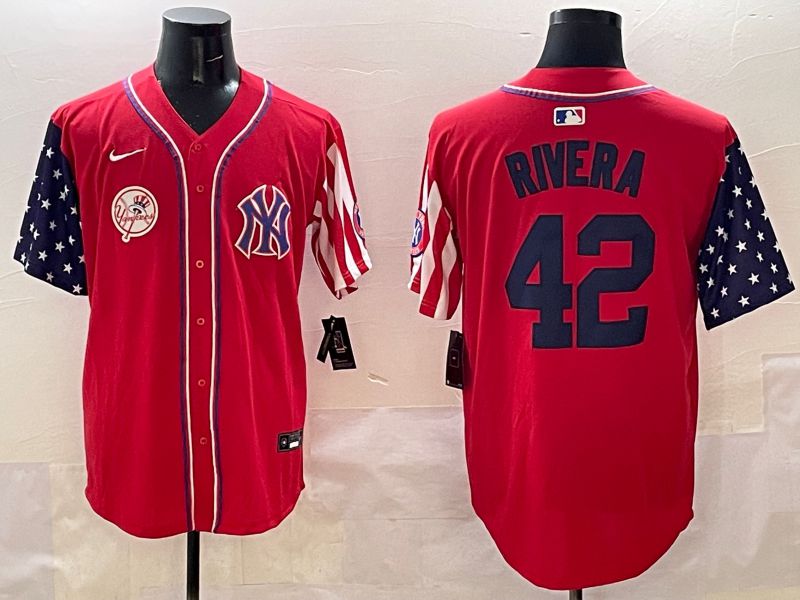 Men New York Yankees #42 Rivera Red a generation of national flags Jointly Name 2025 Nike MLB Jersey style 9